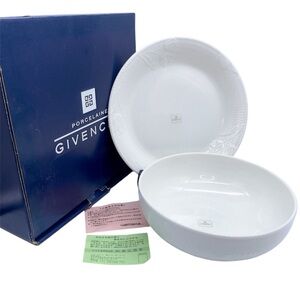 2Pc Givenchy Porcelain Party Salad Set